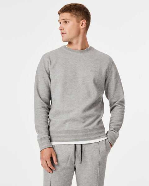 Logo Crew Neck Jumper, Light Grey Marle, hi-res